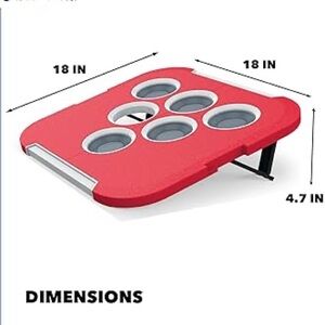 Bean Bag Beer Pong Cornhole Game Red Solo Cup Holder Tabletop Sports